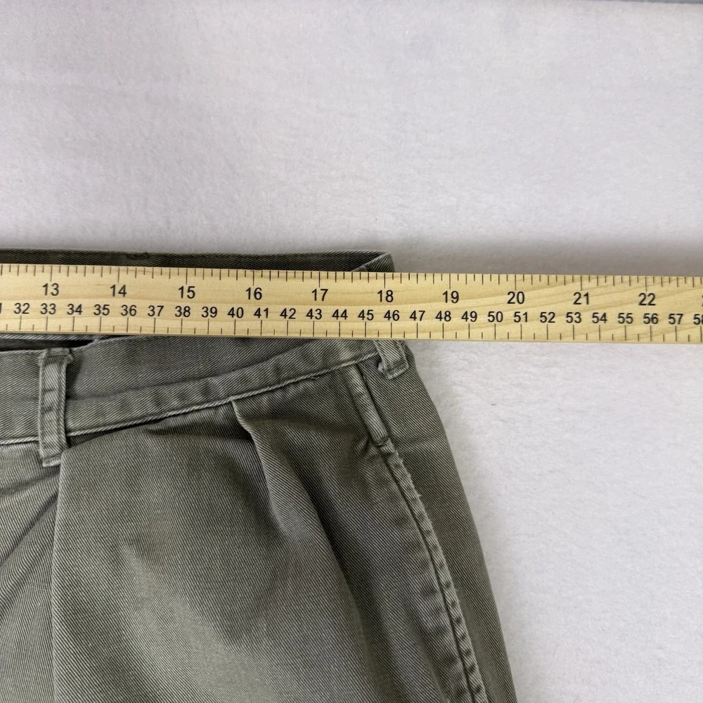 Polo Ralph Lauren Polo Chino‎ Mens 36x28 Pleated Pants Olive Green Army Khaki